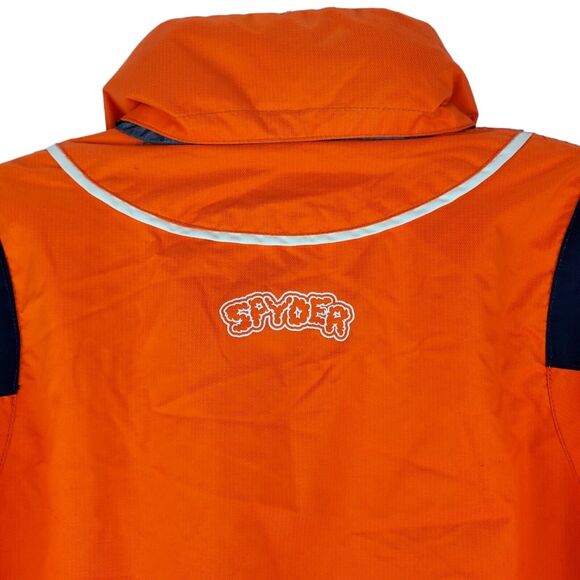 Vintage SPYDER Jacket KIDS 20/XXL Orange Hooded Winter Ski SnowBoarding Outdoor - Picture 13 of 14